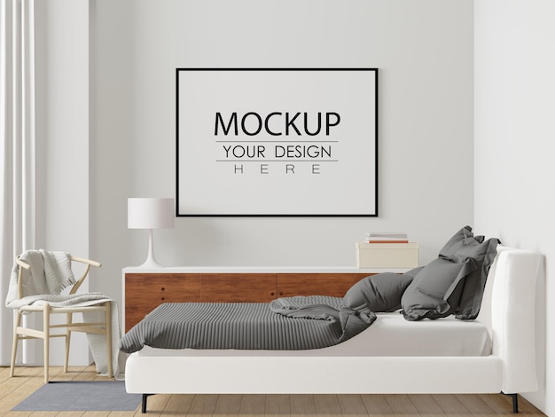 Ramka plakatów w salonie Psd Mockup