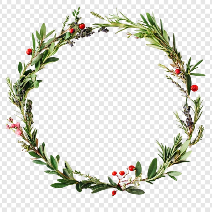 PSD ramka z wieńcem kwiatowym natures elegance