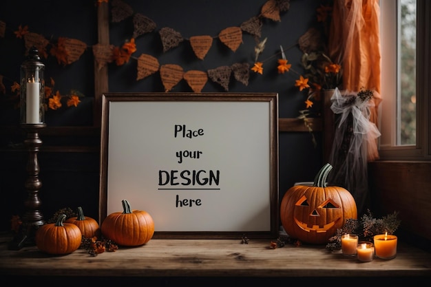 PSD ramki makiety plakatów z motywem halloween