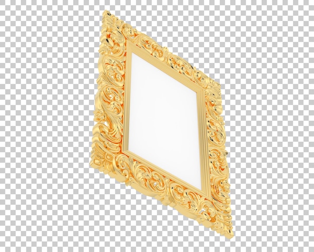 Ramme isolert på transparent bakgrunn 3D-rendering illustrasjon