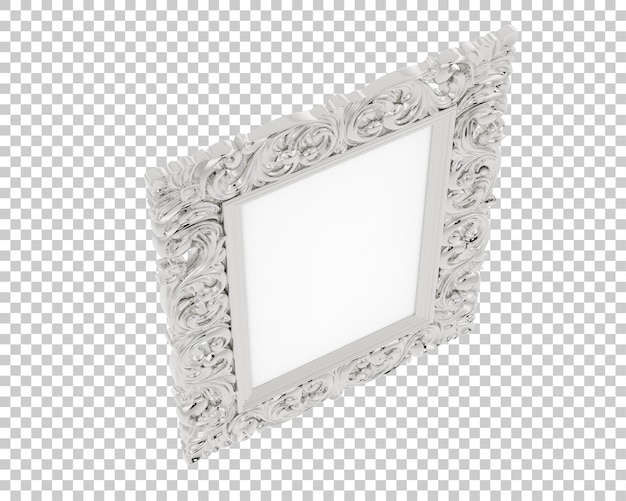 Ramme isolert på transparent bakgrunn 3D-rendering illustrasjon