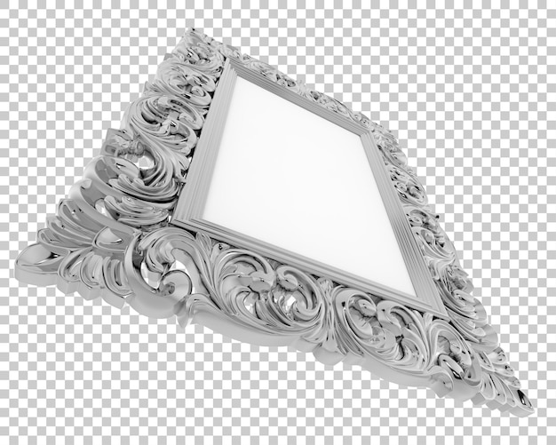 Ramme isolert på transparent bakgrunn 3D-rendering illustrasjon