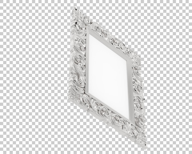 Ramme isolert på transparent bakgrunn 3D-rendering illustrasjon