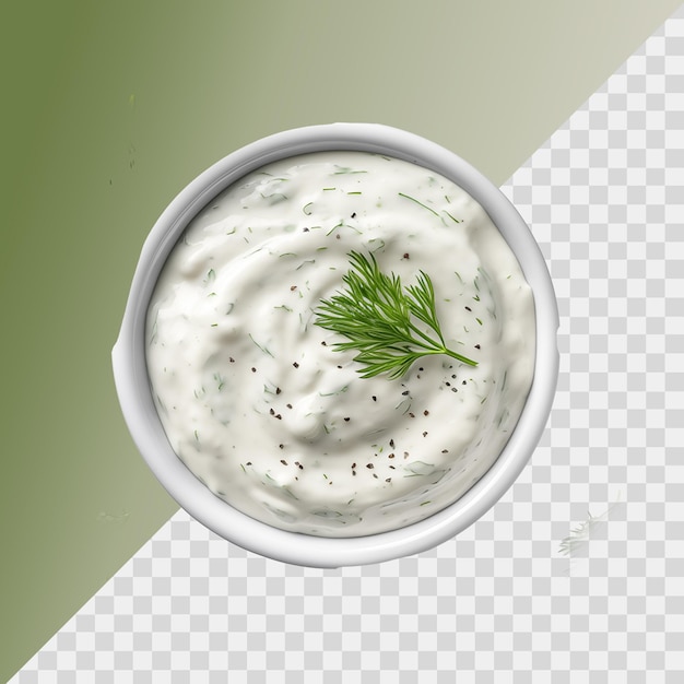 Ranch Dressing top view psd bestand