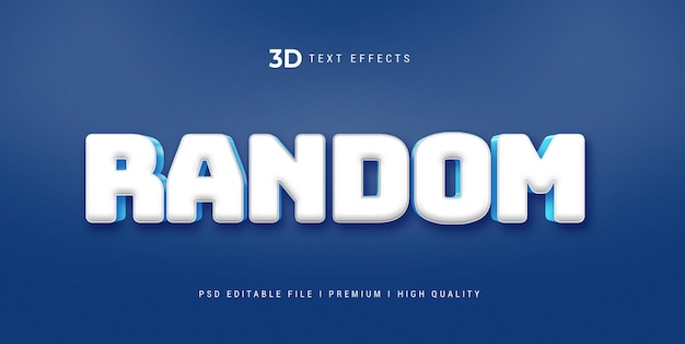 RANDOM 3D 텍스트 스타일 효과 모 템플릿