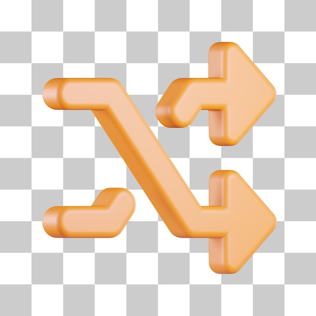 Random arrow 3d icon