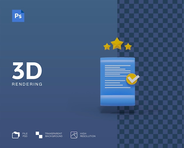 PSD raport docelowy ilustracji 3d