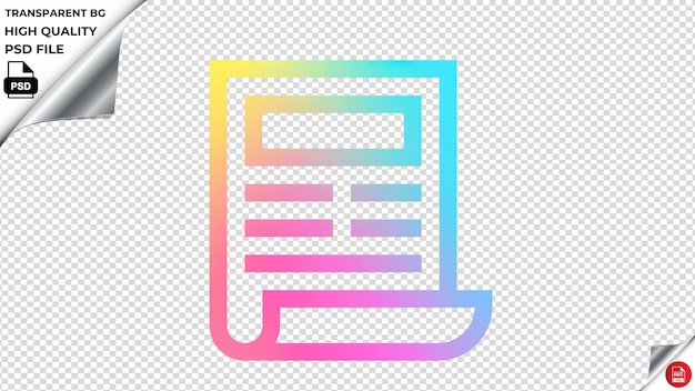 PSD rapporteer vector icon regenboog gradiënt kleurige psd transparant