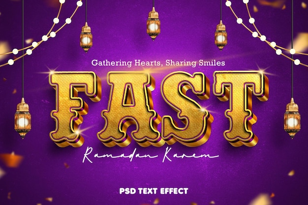 Rask Ramadan Kareem redigerbar teksteffekt