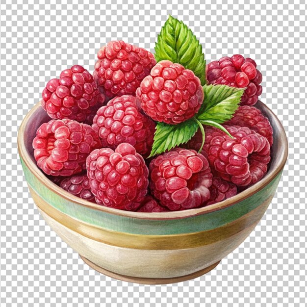 PSD rasp berries transparent background