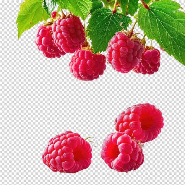 PSD raspberries are in a triangle and are in a triangle shape