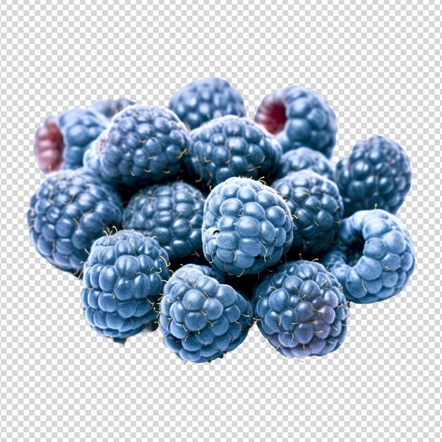 PSD raspberries isolated