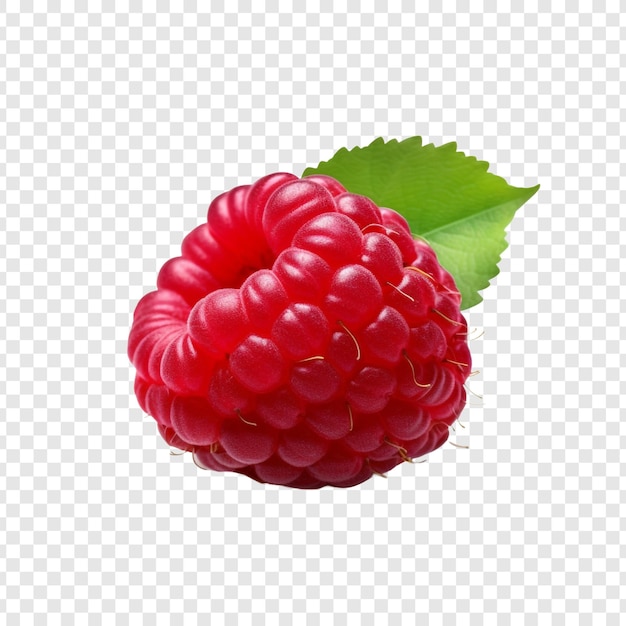 PSD raspberry fruit isolated on transparent background