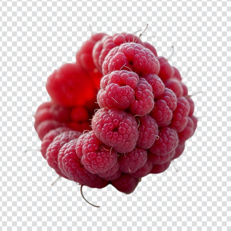 PSD raspberry image isolated with transparent background
