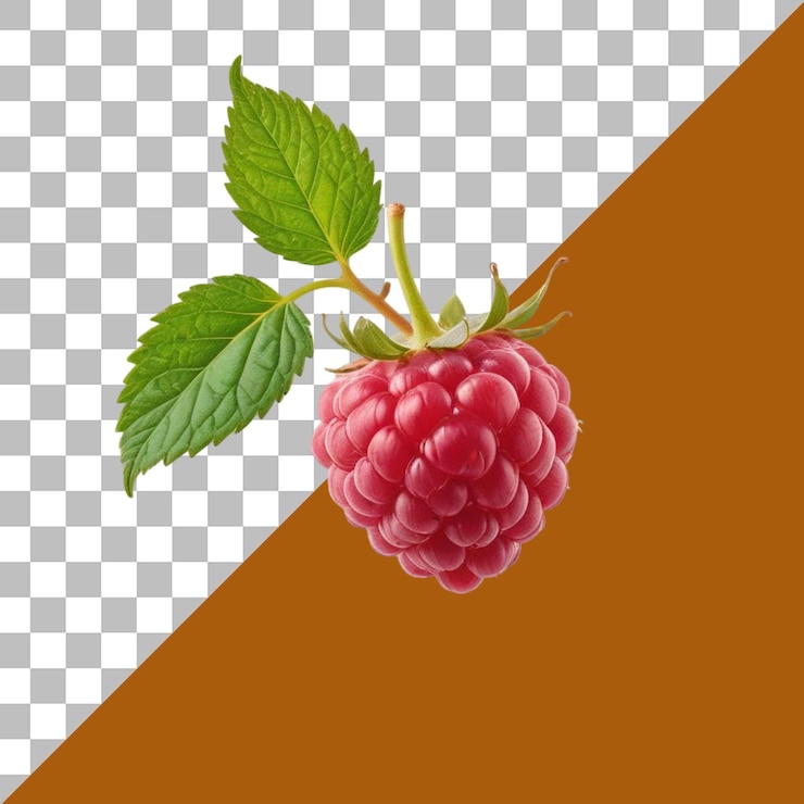 PSD raspberry isolated on transparent background