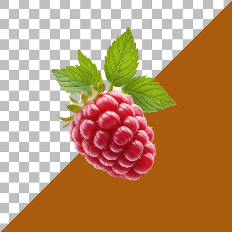 PSD raspberry isolated on transparent background