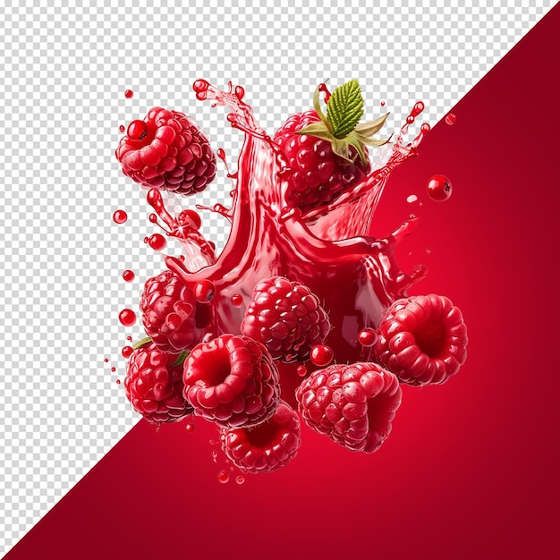 PSD raspberry png isolated on white backgrund