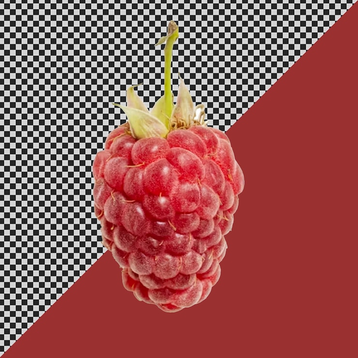 PSD a raspberry with the words  raspberry  on the bottom