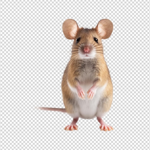 PSD Крыса изолирована на прозрачном фоне