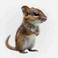 PSD rat isolated on transparent backgroundcute shrew png generative ai