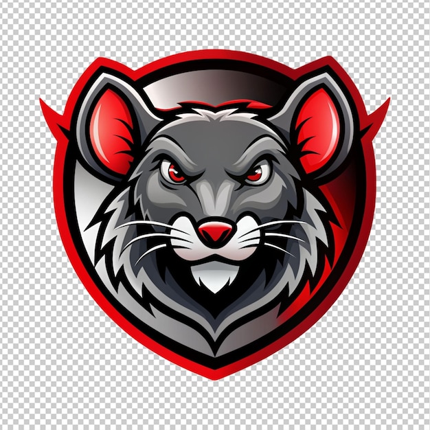 PSD rat logo on transparent background