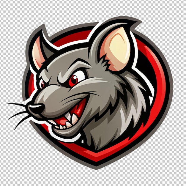 PSD rat logo on transparent background
