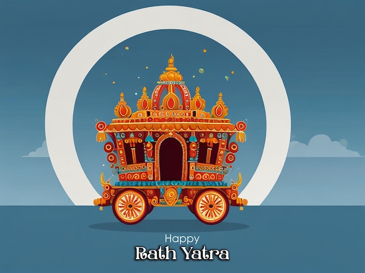 PSD rath yatra background image or template with editable fie