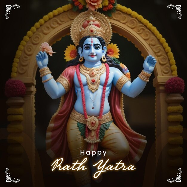 PSD rath yatra celebration instagram post template