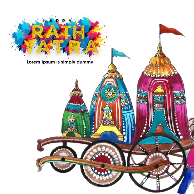PSD rath yatra festival voor heer jagannath puri odisha festival achtergrond