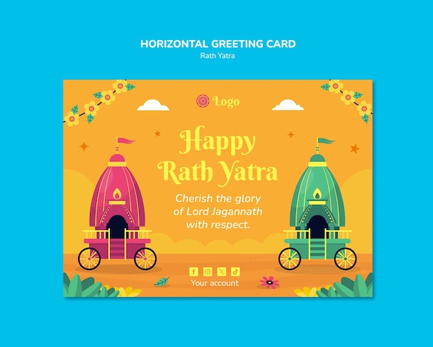 PSD rath yatra sjabloonontwerp