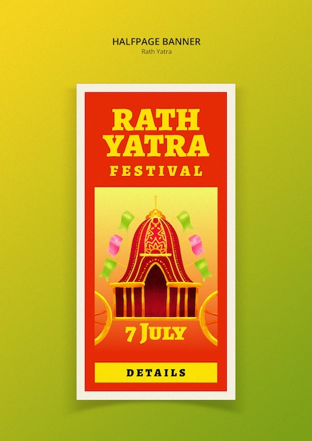 PSD rath yatra sjabloonontwerp