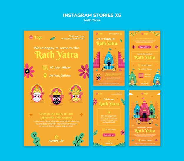 PSD rath yatra template design