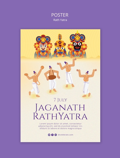 Дизайн шаблона Rath yatra