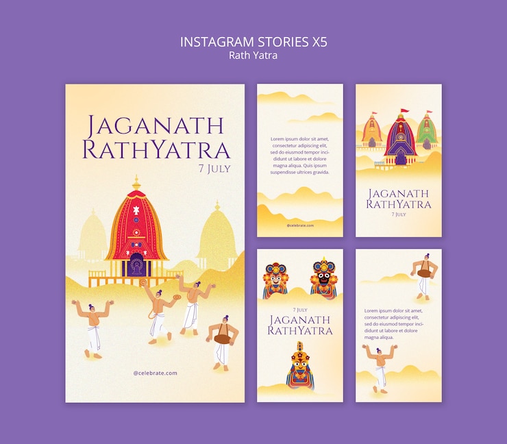 PSD rath yatra template design