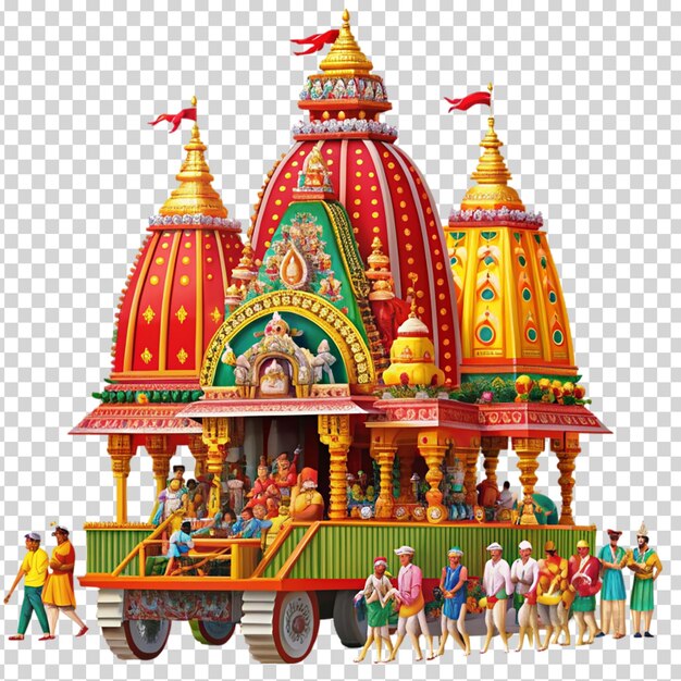 PSD rath yatra on transparent background