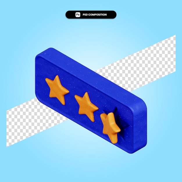 Rating 3d render illustration isolated