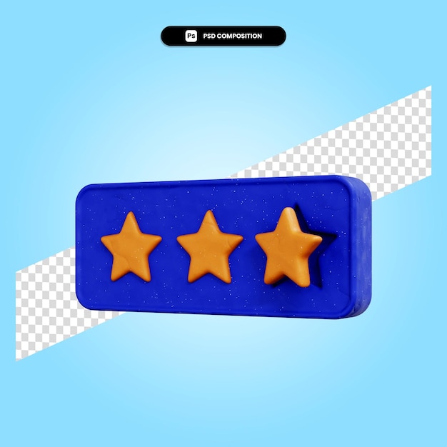 Rating 3d render illustration isolated