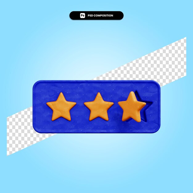 Rating 3d render illustration isolated