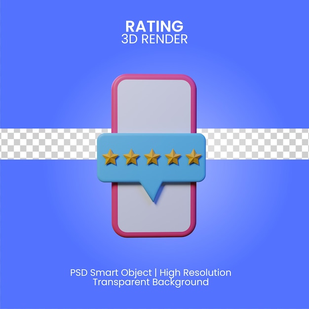 Rating 3d render illustration isolated