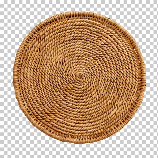 PSD rattan placemat geïsoleerd op doorzichtige achtergrond png psd