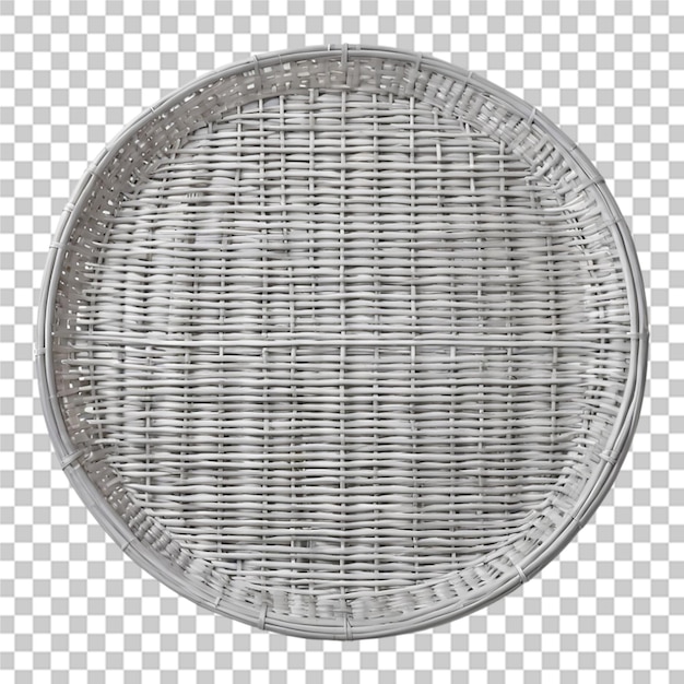Rattan placemat isolated on transparent background