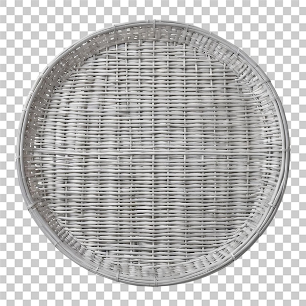 PSD rattan placemat isolated on transparent background