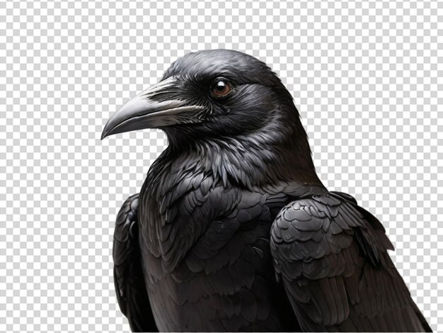 Raven on transparent background