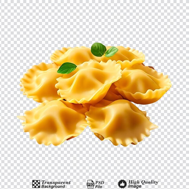 PSD ravioli pasta isolated on transparent background