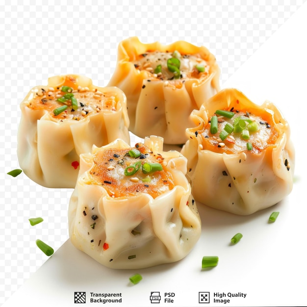 Ravioli Siu Mai Na Na Białym Tle