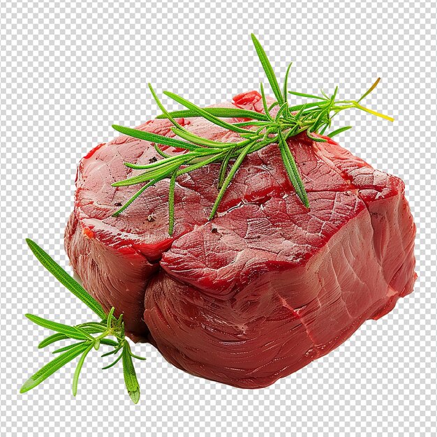 PSD 透明な背景に映した生牛肉 png