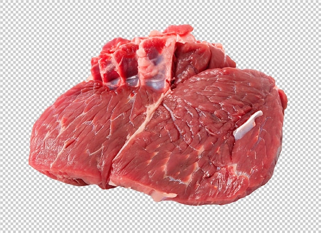 PSD raw beef meat on transparent background