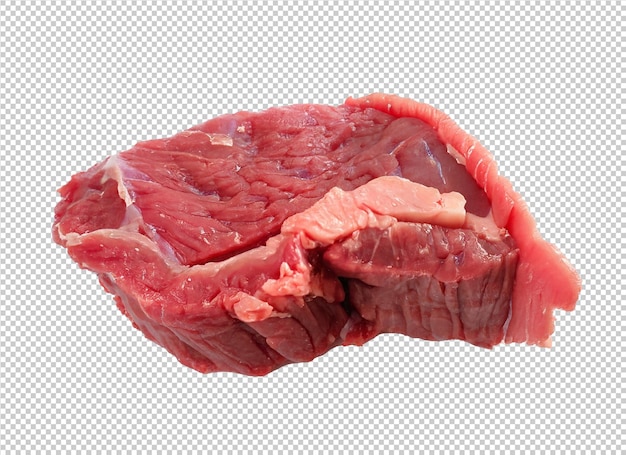 Raw beef meat on transparent background