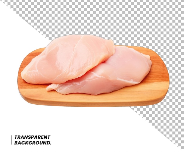 PSD sfondo trasparente di pollo crudo