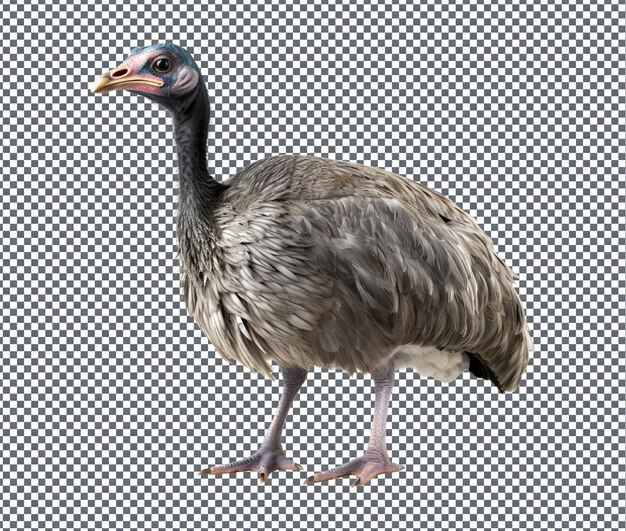 PSD raw emu een mager en smaakvol vogelvlees geïsoleerd op een doorzichtige achtergrond